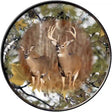 Deer On Camo Novelty Metal Circular Sign 12" (C)