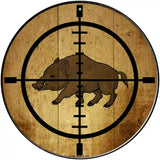 Boar Hunter Novelty Metal Circular Sign 12" (C)