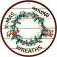 Wreaths Novelty Metal Circular Sign 12" (C)