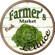 Farmers Market Lettuce Wholesale Novelty Metal Circular Sign