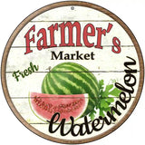 Farmers Market Watermelon Novelty Metal Circular Sign 12" (C)