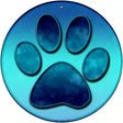 Paw Prints Novelty Metal Circular Sign 12" (C)