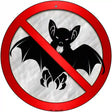 No Bats Novelty Metal Circular Sign 12" (C)