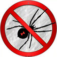 No Spiders Novelty Metal Circular Sign 12" (C)