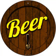 Beer Keg Tap Novelty Metal Circular Sign 12" (C)