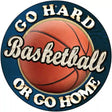 Basketball Novelty Metal Circular Sign 12" (C)