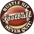 Football Novelty Metal Circular Sign 12" (C)