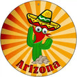 Cactus Arizona Novelty Metal Circular Sign 12" (C)