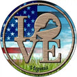 Love Virginia Novelty Metal Circular Sign 12" (C)