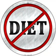 Diet Novelty Metal Circular Sign 12" (C)