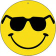 Shades Smile Novelty Metal Circular Sign 12" (C)