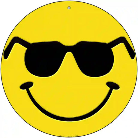 Shades Smile Novelty Metal Circular Sign 12" (C)