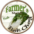 Farmers Market Bok Choy Novelty Metal Circular Sign 12" (C)