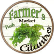 Farmers Market Cilantro Novelty Metal Circular Sign 12" (C)