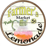 Farmers Market Lemonade Novelty Metal Circular Sign 12" (C)