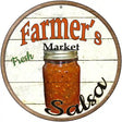 Farmers Market Salsa Novelty Metal Circular Sign 12" (C)