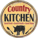 Country Kitchen Novelty Metal Circular Sign 12" (C)