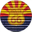 Route 66 Arizona Flag Novelty Circular Sign 12" (C)