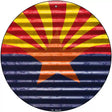 Arizona Flag Novelty Circular Sign 12" (C)