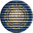 New Hampshire Flag Corrugated Effect Novelty Circular Sign 12" (C)