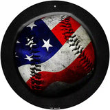 American Baseball Novelty Metal Circular Sign 12" (C)