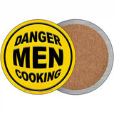 Danger Men Cooking Novelty Metal Circular Sign 3.5" (CC)