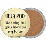 Deja Poo Definition Novelty Metal Circular Sign 3.5" (CC)