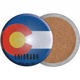 Colorado State Flag Metal Circular Sign 3.5" (CC)