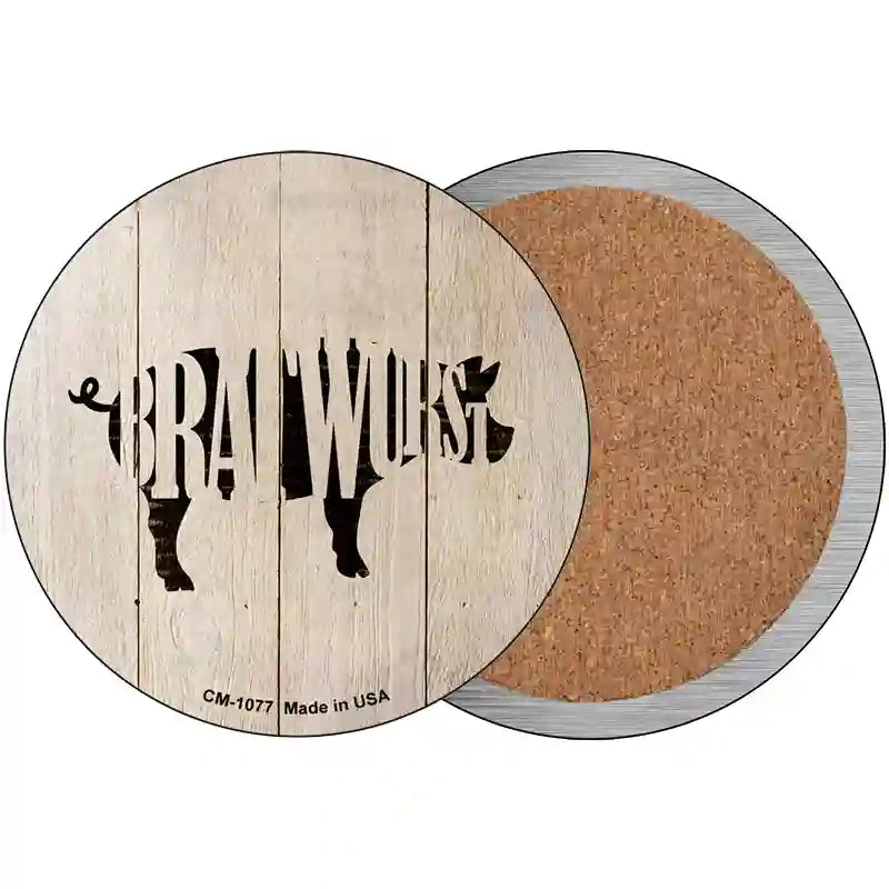 Pigs Make Bratwursts Novelty Metal Circular Sign 3.5" (CC)