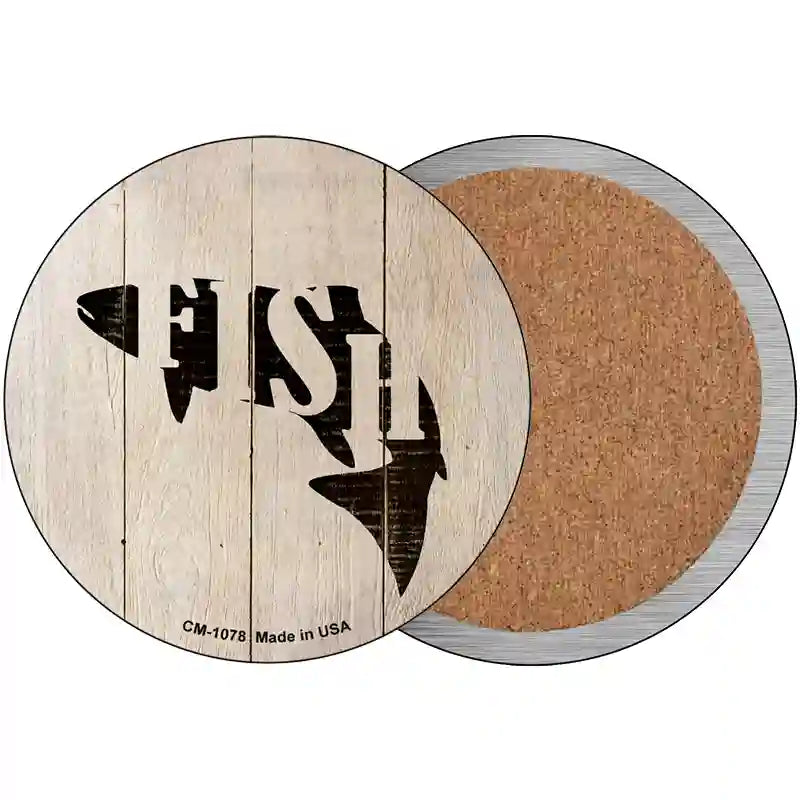 Fish Make Fish Novelty Metal Circular Sign 3.5" (CC)