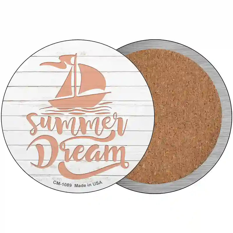 Summer Dream Novelty Metal Circle Sign 3.5" (CC)