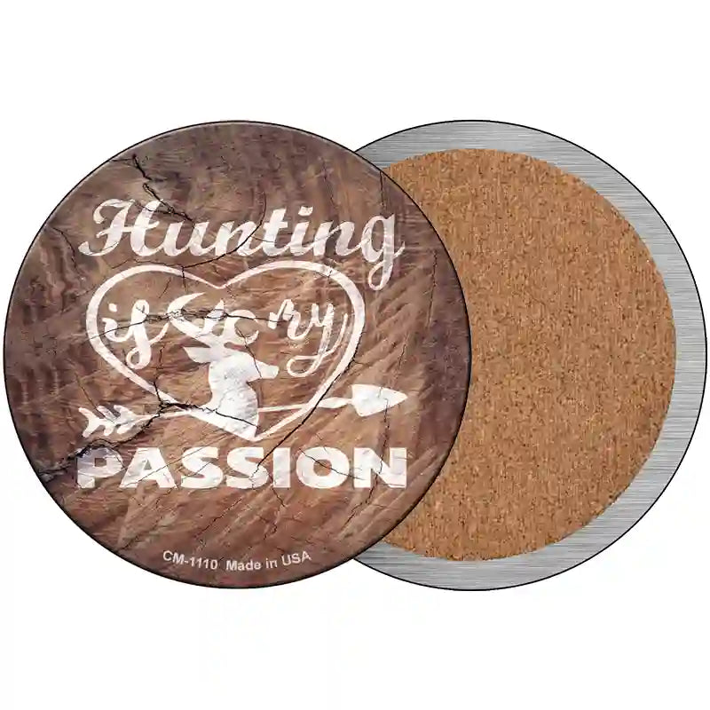 Hunting Passion Novelty Metal Circle Sign 3.5" (CC)