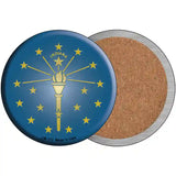 Indiana State Flag Metal Circular Sign 3.5" (CC)