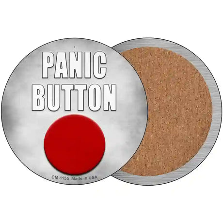 Panic Button Novelty Metal Circle Sign 3.5" (CC)