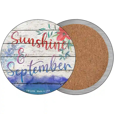 Sunshine And September Novelty Metal Circular Sign 3.5" (CC)