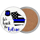 Georgia Back The Blue Novelty Circular Sign 3.5" (CC)