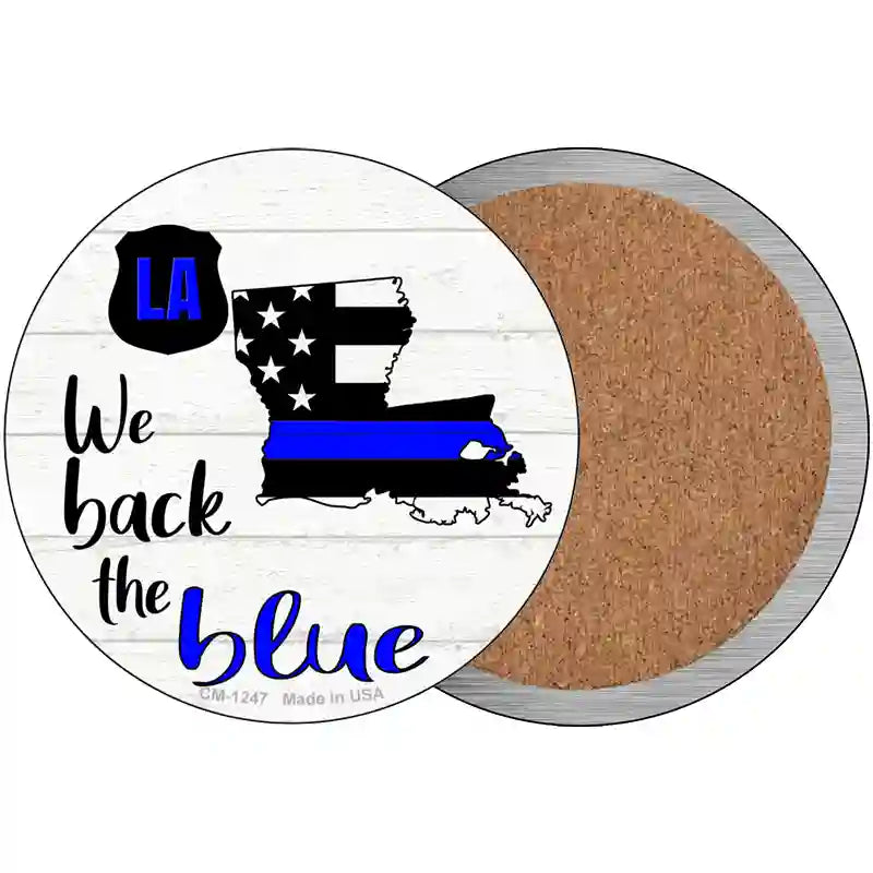 Louisiana Back The Blue Novelty Circular Sign 3.5" (CC)