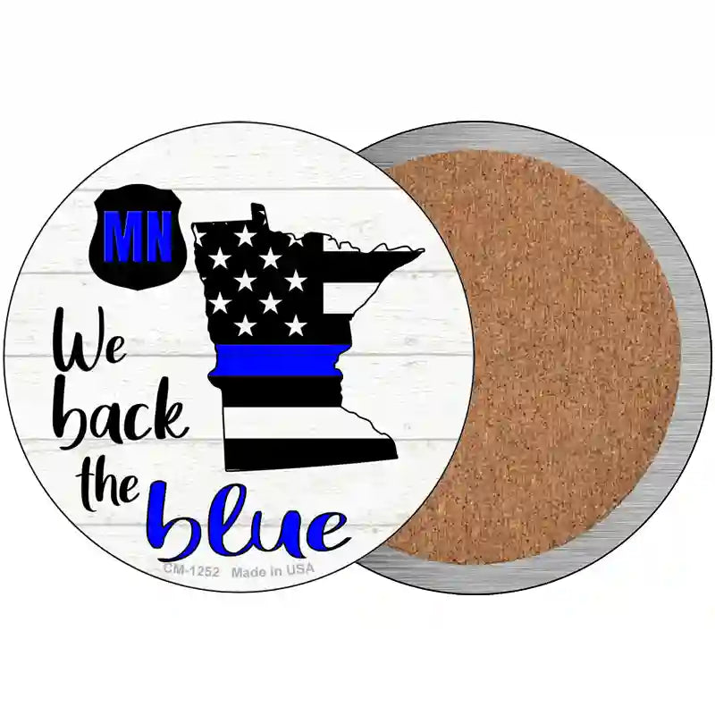 Minnesota Back The Blue Novelty Circular Sign 3.5" (CC)