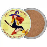 Matching Hat and Broom Girl Novelty Circular Sign 3.5" (CC)