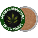 Medical Marijuana Novelty Metal Circle 3.5" (CC)