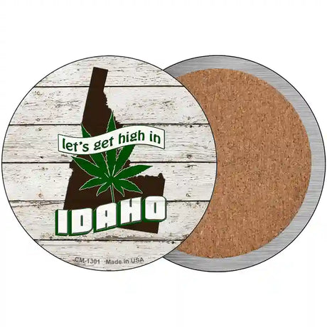 Lets Get High In Idaho Novelty Metal Circle 3.5" (CC)