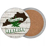 Lets Get High In Kentucky Novelty Metal Circle 3.5" (CC)