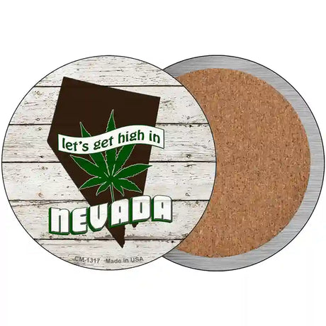 Lets Get High In Nevada Novelty Metal Circle 3.5" (CC)