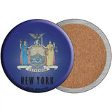 New York State Flag Metal Circular Sign 3.5" (CC)