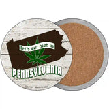 Lets Get High In Pennsylvania Novelty Metal Circle 3.5" (CC)