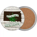 Lets Get High In South Dakota Novelty Metal Circle 3.5" (CC)