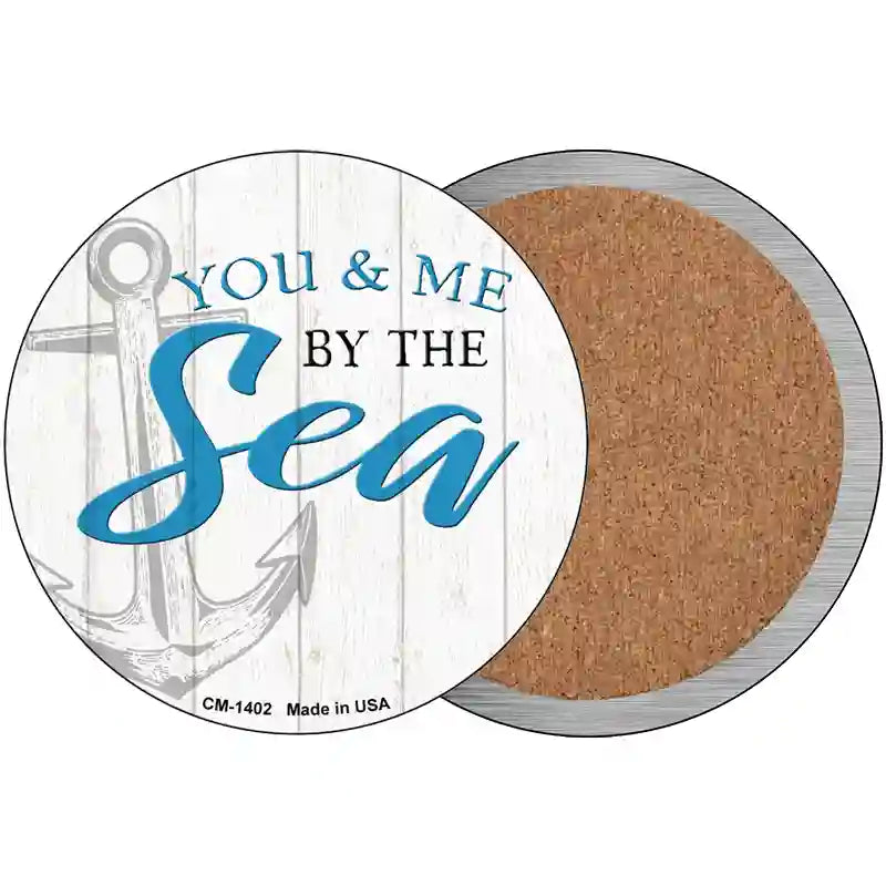 You and Me by the Sea Novelty Metal Circular Sign 3.5" (CC)