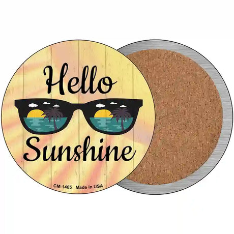 Hello Sunshine Novelty Metal Circular Sign 3.5" (CC)