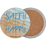 Salty Sandy and Happy Novelty Metal Circular Sign 3.5" (CC)