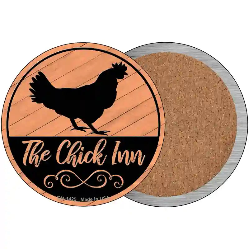 The Chick Inn Novelty Metal Circular Sign 3.5" (CC)